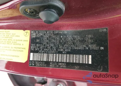 2006 Toyota Highlander V6 z USA, uszkodzony, nr VIN JTEGP21A160098912